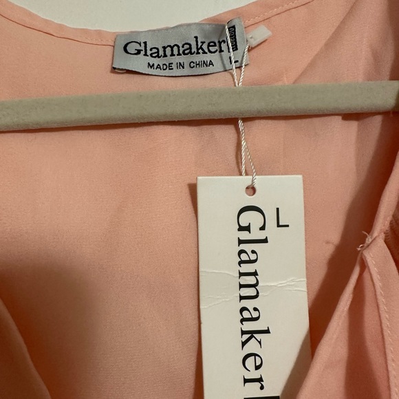 Peach shift dress with tie. NWT - Picture 2 of 2